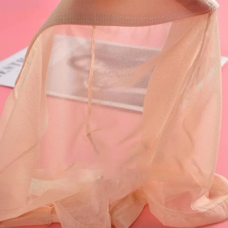 Bóxers transparentes para hombre, calzoncillos transparentes de malla Sexy, cintura baja, seda helada, bragas refrescantes finas, ropa interior para hombre