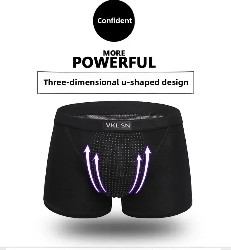Men's Magnetic Closure Milk Silk Boxer Briefs Anti-Slip Quick-Dry Ultra Soft Breathable Underwear Boxer Shorts — image 5