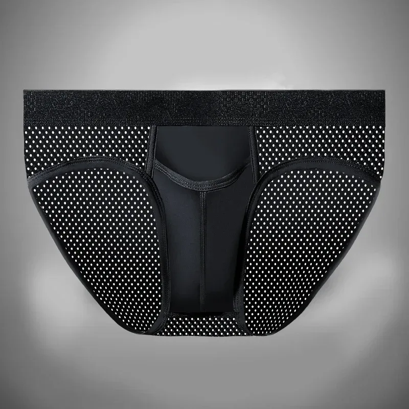Bullet Separation Panties Men's Sexy U-Convex Briefs Vein Ice Silk Scrotal Rim Sperm Cord Shorts Varicose Heads — image 3