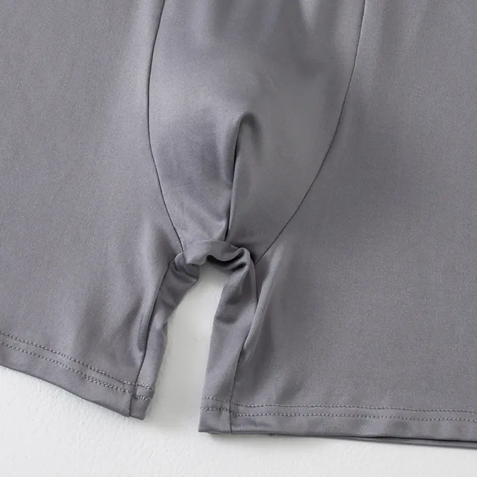 5-piece Set Of Solid Color Fashionable Simple Sports Long Underwear Comfortable Plus Size Flat Corner Pants Cycling Base Shorts — image 8