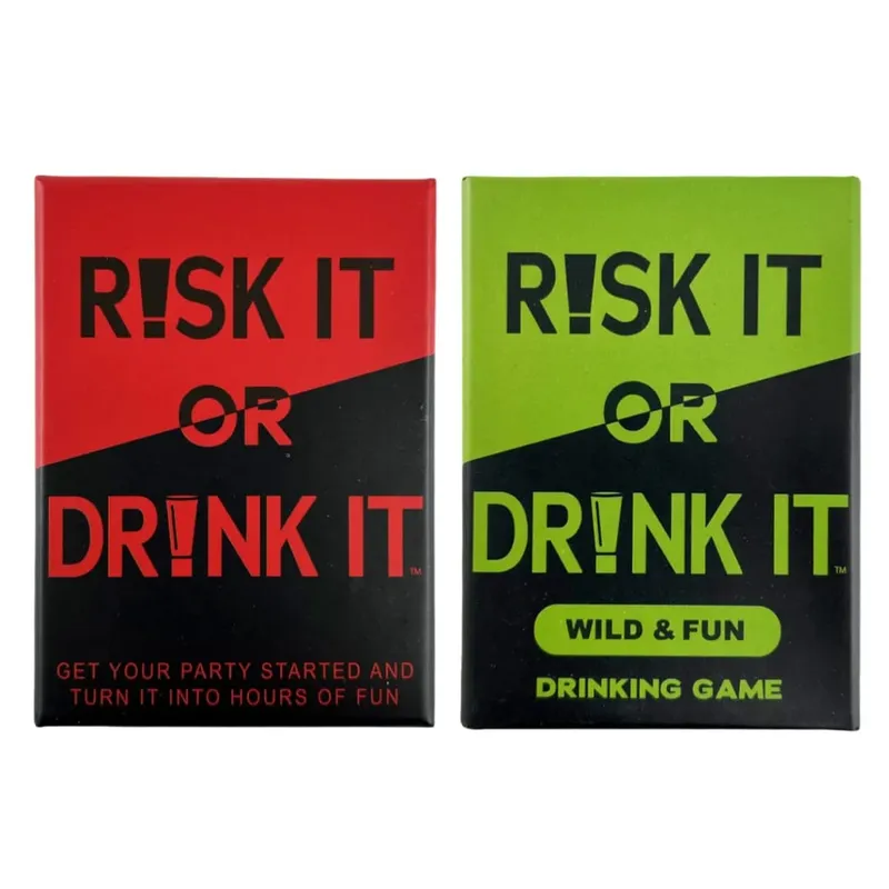 Risk It or Drink It Διασκεδαστικό παιχνίδι πάρτι για το κολέγιο παιχνίδι με κάρτες Παιχνίδι με το ποτό Pregame Night Ξεκαρδιστικό τόλμημα Προκλήσεις Ερωτήσεις για ενήλικες — image 2