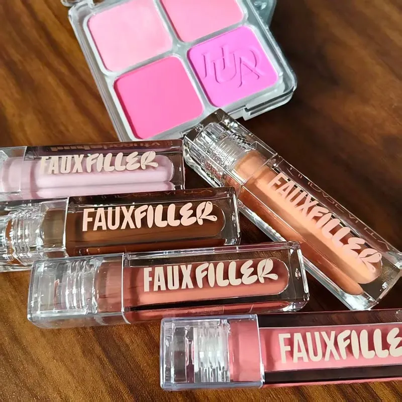 Το δημοφιλές Lip Gloss είναι λείο και εύκολο στην εφαρμογή Ματ αντικολλητικό Cup Powder Is fine and μακράς διαρκείας Μακιγιάζ 4 Color Blusher — image 5