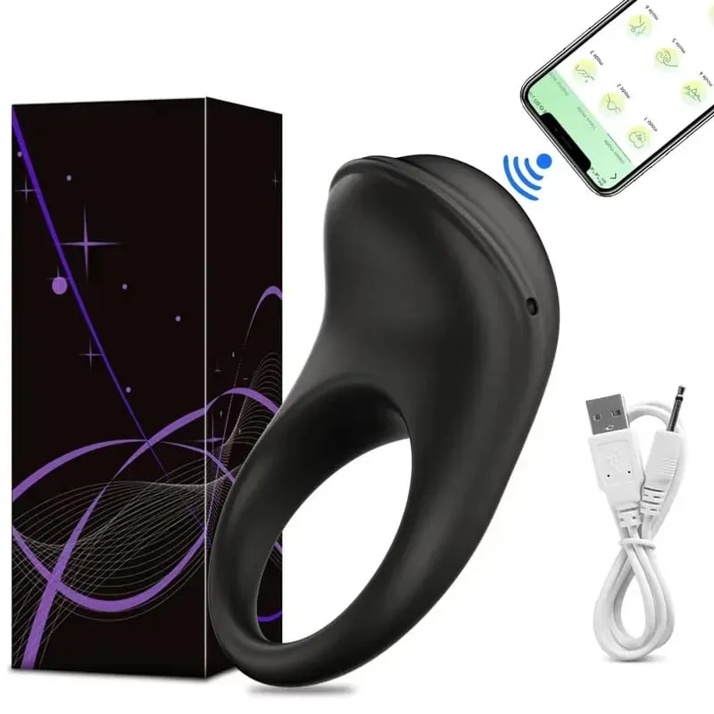 APP Control Vibrating Cock Ring for Men Penis Ring G Spot Clitoris Clit Stimulator Delay Ejaculation Sex Toy for Adult Products