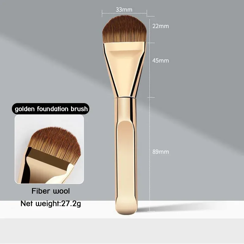 1 pçs ultra fino fundação escova em forma de língua sem emenda corretivo cabeça plana macio ferramentas de beleza do cabelo pincéis de maquiagem máscara escova