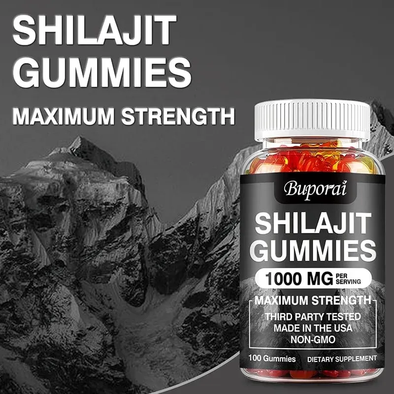Shilajit Gummies - Energy Level Memory and Focus Support Relieve Stress Overall Health