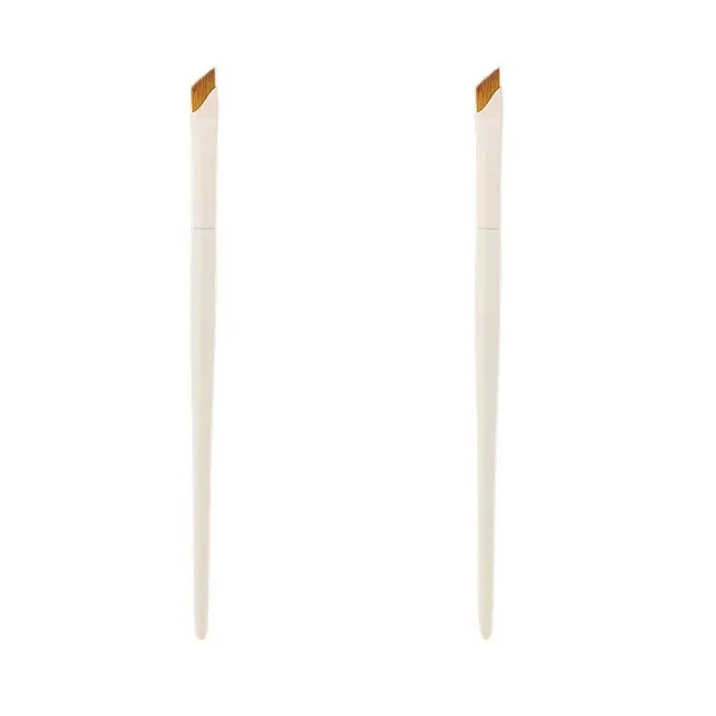 Αναβάθμιση Blade Eyeliner Brush Πινέλο με λεπτή λεπτή γωνία επίπεδη βούρτσα φρυδιών κάτω από τα μάτια Πινέλα μακιγιάζ ακριβής λεπτομέρεια λευκό