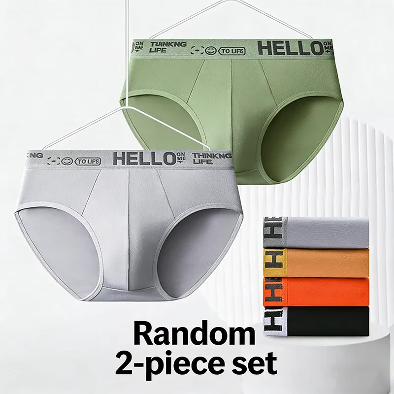 Random 2/5pcs/set Men's Briefs Sexy Men Underpant Four Season Fashionable Men Panties Plus Size L-5XL Sports Boxer Shorts