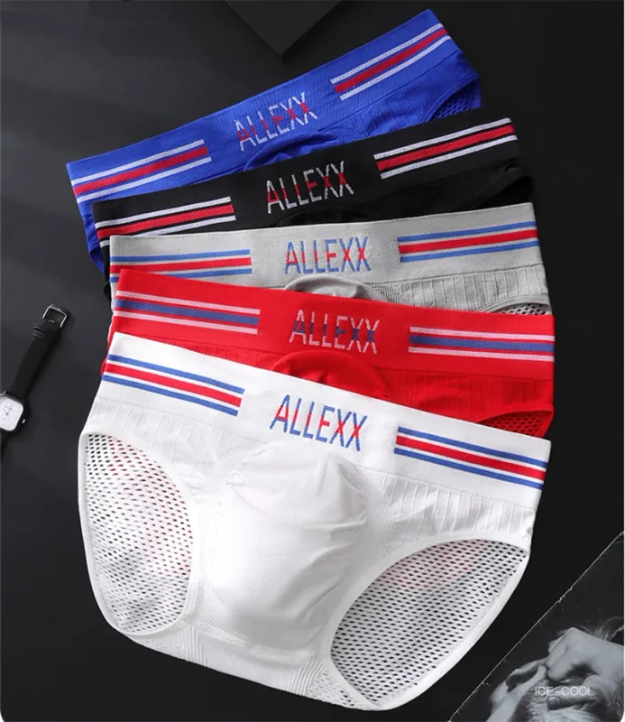 Nen's underwear Letter wide waist cuecas masculino sexys tøy men cueca mesh sissy lencerías muy hot U convex calzoncillos hombre