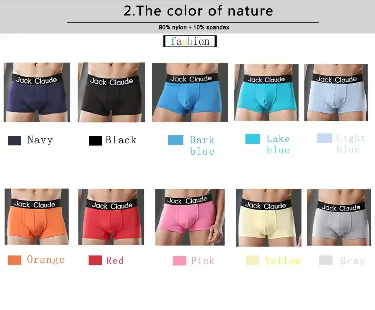 브랜드 남성 속옷 복서 남성 팬티 팬티 남성 꽉 부드러운 속옷 복서 남성 반바지 남자 Boxershorts Hombres Gay — image 3