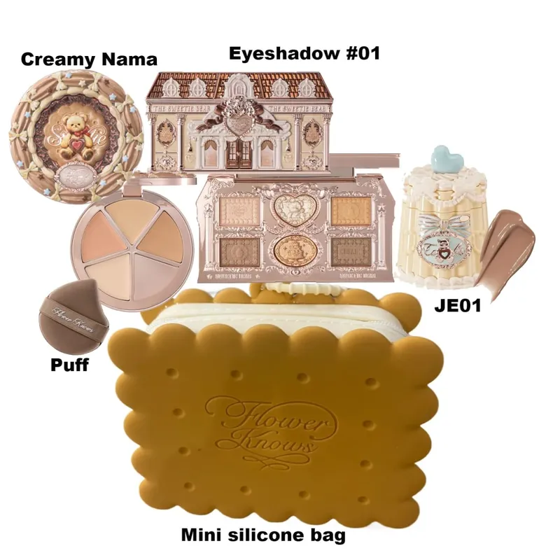 Flower Knows Σετ Μακιγιάζ Κουτί Full Swan Bear Garden Collection Ανάγλυφο Blush Shine Kit Lipstick Foundation All in Maquiagem Kit