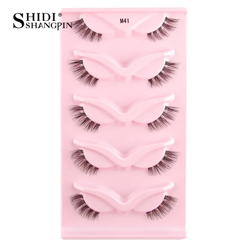 Half Lashes Cat Eye Lashes 3D Natural Finged End Eye Elong Lashes Fox Eye Lashes Faux Mink Lashes Μακιγιάζ — image 23