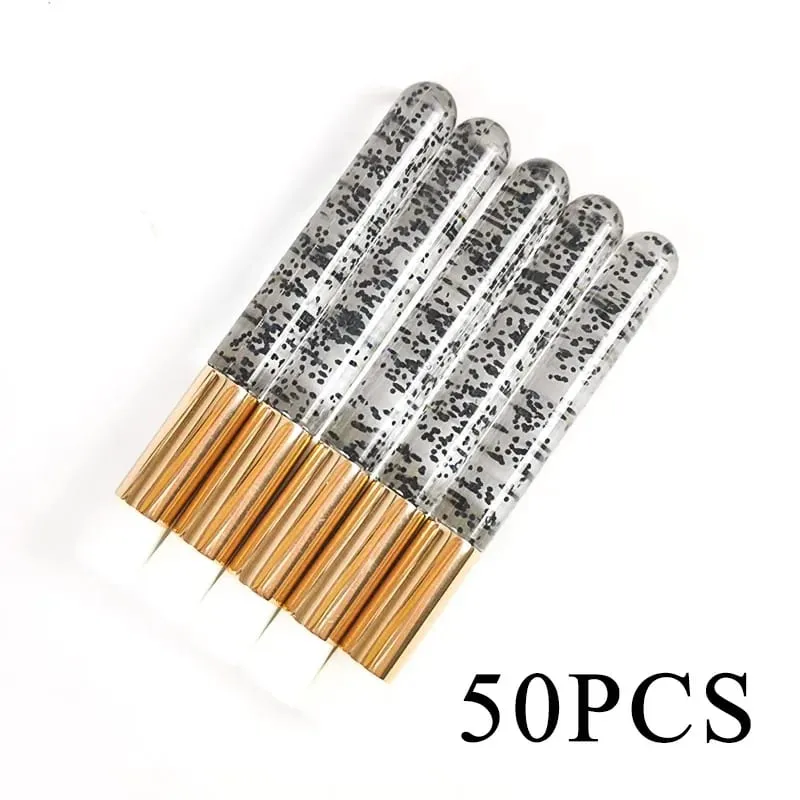 סיטונאי 30/50 יחידות מברשות ניקוי ריסים להרחבות גליטר לאש שמפו מברשת אף איפור לניקוי נקבוביות