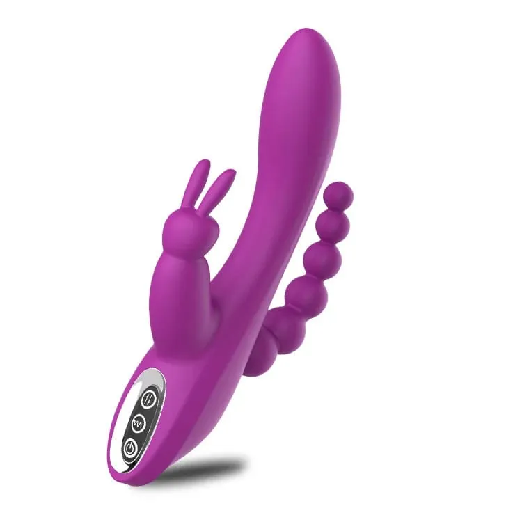 12 מצבים G Spot Rabbit Vibrator Clitoral Stimulator Anal Triple Curve לעיסוי אנאלי חרוזים צעצועי מין לנשים זוגות דילדו