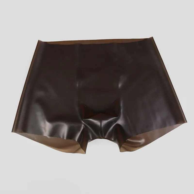 Mens Latex Boxer Briefs Underpants See-Through Rubber Safety Panties Low Waist Seamless Underwear for Sensory Appeal — image 9
