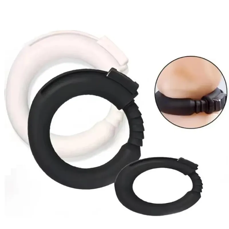 Male Adjustable Silicone Penis Cock Ring Enhancer Prolonging Ejaculation Foreskin Corrector Lock Semen Cockrings Sex Toys — image 2