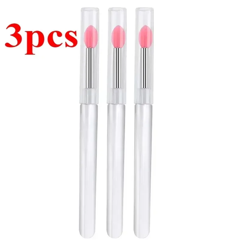 3/5/10PCS Reusable Lip Brush Silicone Lip Mask Applicator Transparent Lipstick Tool For Lip Gloss Eyeshadow Brushes Makeup Tools — image 8