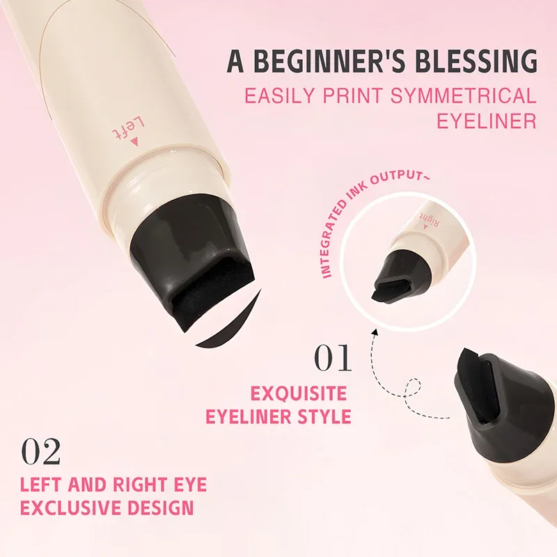Όλα σε ένα Περιστρεφόμενο Eyeliner Stamp Pen Quick Eye Makeup Double-Ended Eyeliner Eyeliner αδιάβροχο μακράς διαρκείας Stamp Eyeliner — image 4