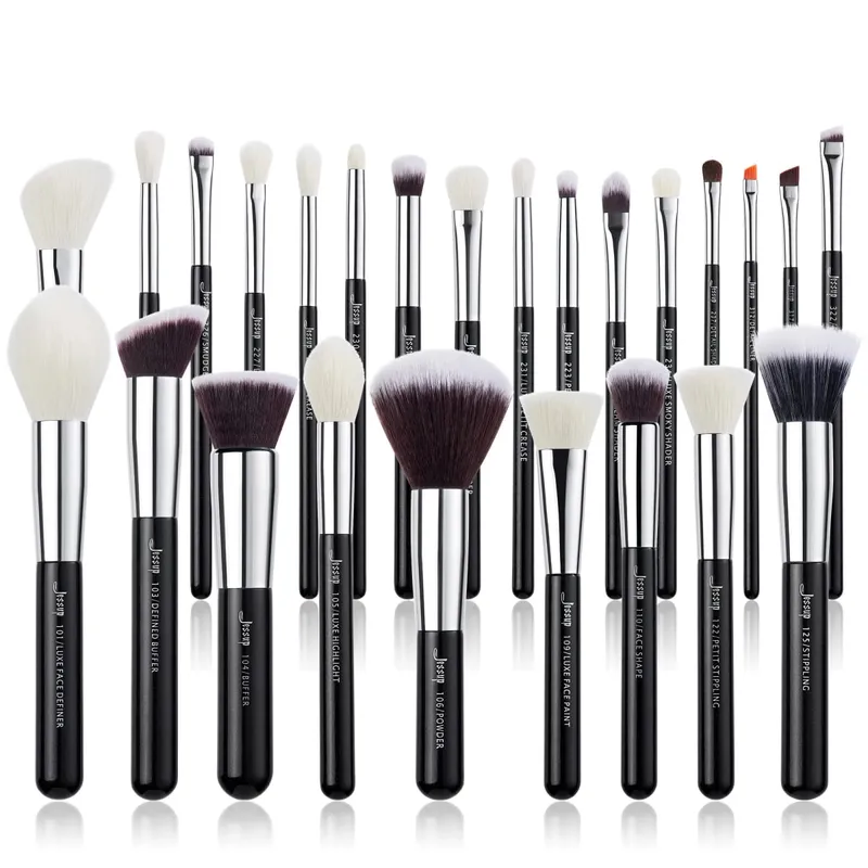 Jessup Πινέλα Μακιγιάζ Σετ Foundation Powder Professional Make Up Brush Contour Blender Eyeshadow Blush 25τμχ Goat Synthetic T175