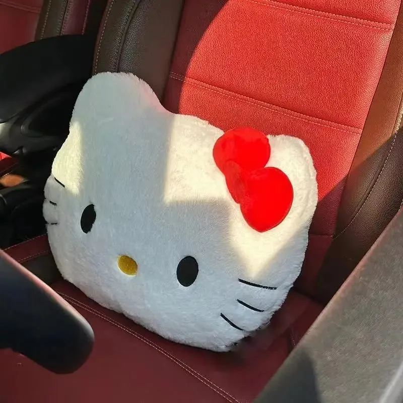 Anime Sanrio Hello Kitty Cute Cartoon Head βελούδινο καναπέ μαξιλαριού Μαξιλάρι αυτοκινήτου Μαξιλάρι για ύπνο Μαξιλάρι για γενέθλια Δώρα για κορίτσι — image 7
