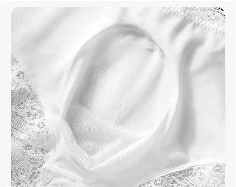 adults 18 plus Satin Sexy men's underwea lace 3D pocket cuecas masculino bow calzoncillos hombre elasticity sexys shopping tøy — image 12