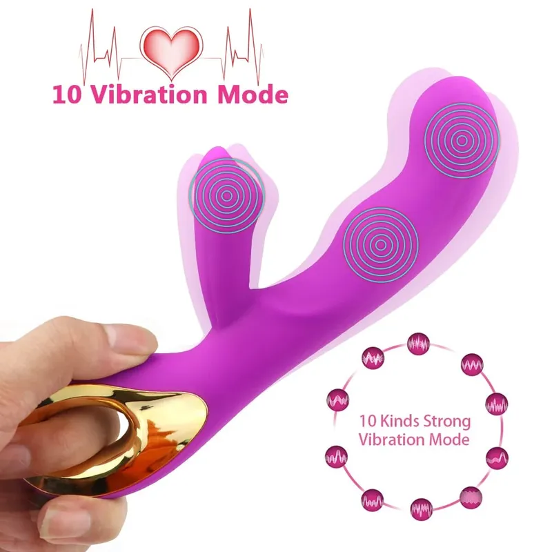 Rabbit G Spot Vibrator for Women 10 Modes Orgasm Dildo Ισχυρός Αυνανισμός Κλειτορική Διέγερση Κολπικό μασάζ Παιχνίδια σεξ ενηλίκων — image 4