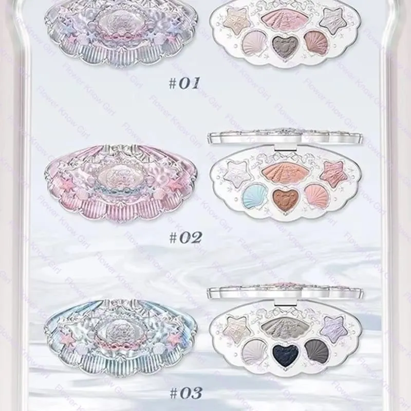 Σετ μακιγιάζ Flower Knows Shell's Jewel Collection Full Professional Face Palette Blush Eyeshadow Cream για τα χείλη Σετ βάλσαμου για highlighter — image 4