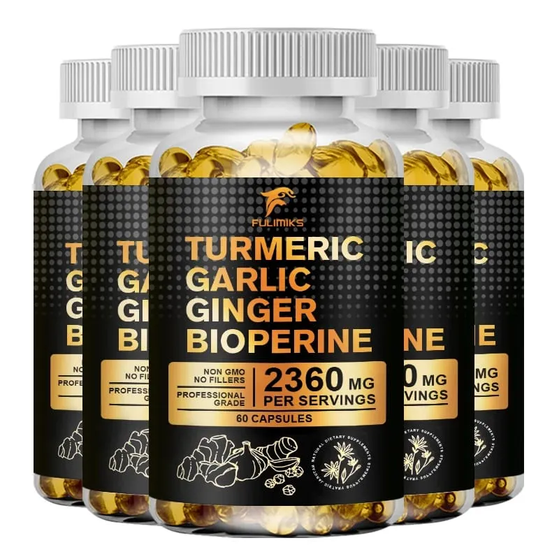 Premium Turmeric Curcumin Supplement with Garlic & Ginger Supports Joint Comfort Anti-Inflammatory Immune Health & Vitality — image 11