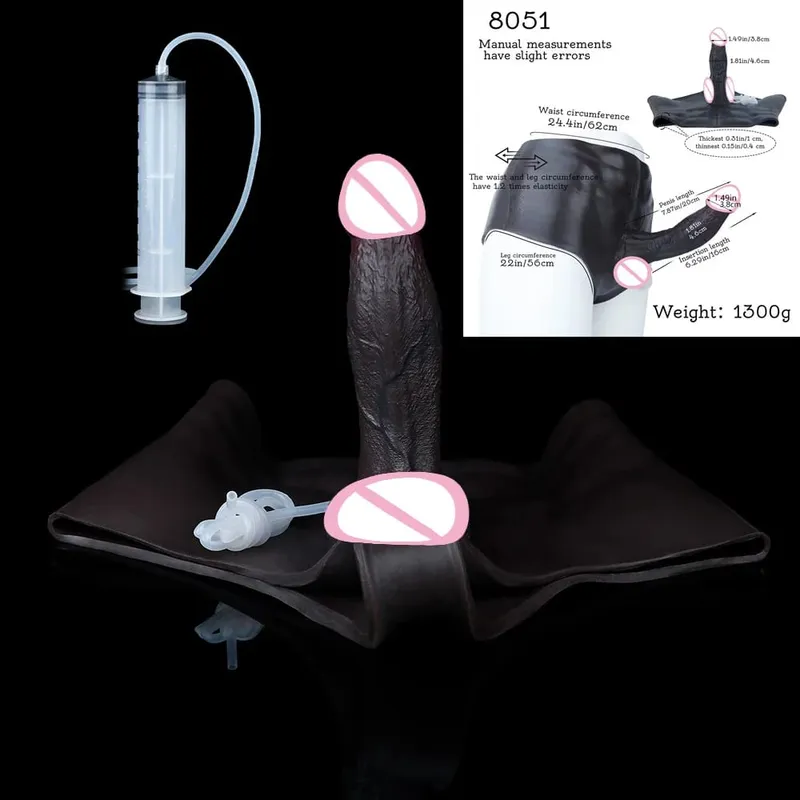 Σιλικόνη πρωκτικό βύσμα Squirting Dildo εσώρουχα με κοιλιακούς μύες συμπαγές πέος κολπικό πρωκτικό αυνανιστικό παιχνίδι σεξ για γυναίκες — image 12