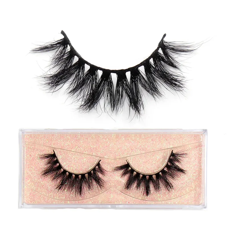 3D Mink Lashes Μαλακές τρίχες Ψεύτικες βλεφαρίδες Αφράτος όγκος Wispy Fake Lashes Extension Μακιγιάζ — image 28