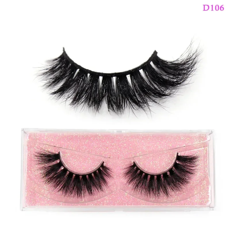 3D Mink Lashes Μαλακές τρίχες Ψεύτικες βλεφαρίδες Αφράτος όγκος Wispy Fake Lashes Extension Μακιγιάζ — image 12