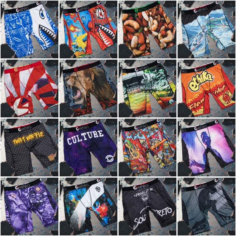 1Pcs Men Underwear Boxers Breathable Mesh Crotch Man Underpants Plus Size Mens Panties L-3XL Printed Men's Boxers Briefs 3256809864931744 — image 1