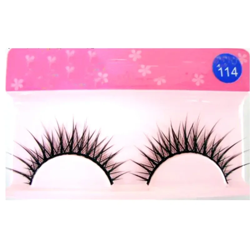 Λευκές βλεφαρίδες Cosplay Μακιγιάζ Natural Long Cross Strip Fase Eye Lashes