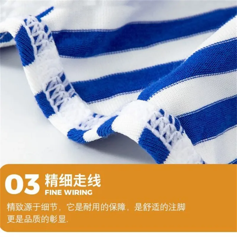 Europe Men's Striped Bikini Briefs Low Waist Sexy U Convex Underwear Male Half Covered Buttocks Tanga Panties Plus Size M-XXXL — image 13