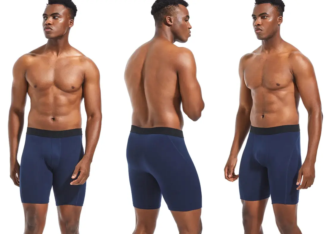 남성용 복서 반바지 남성용 긴 속옷 빠른 건조 남성용 팬티 스포츠 레깅스 Boxershorts 폴리 에스터 맨 복서