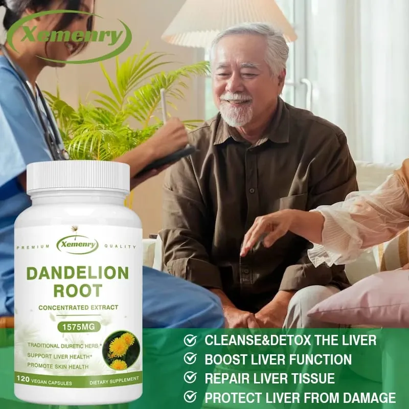 Dandelion Root Extract Capsules for Liver Detox Protection Liver Support Strong Immune System Normal Blood Pressure & Sugar