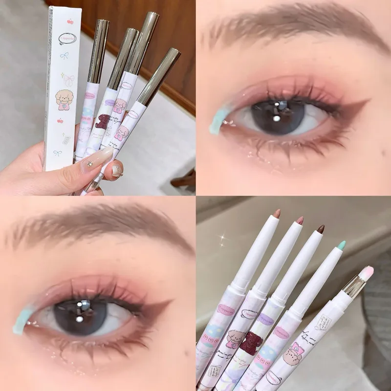Pearlescent Grape Eyeliner Gel With Brush Blend Silky Smooth Tea Brown Pink Liing Silkworm Αδιάβροχο Eye Liner Μολύβι Μακιγιάζ — image 10