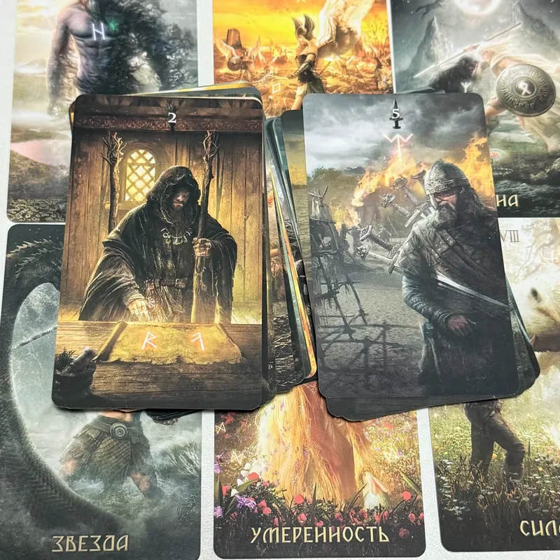 Runic Tarot Cards Russian Version 80 Cards Board Game