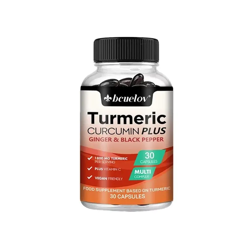 Turmeric supplement with curcumin extract ginger and black pepper to support joint mobility and muscle and bone health — image 9
