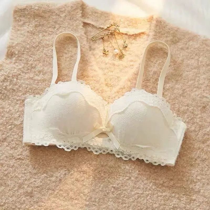 Lace Sexy Lingerie Set Push Up Thick Padded Small Breast Enhance Shaping Half Cup Bra Concealed Brief Intimates Underwear — image 13