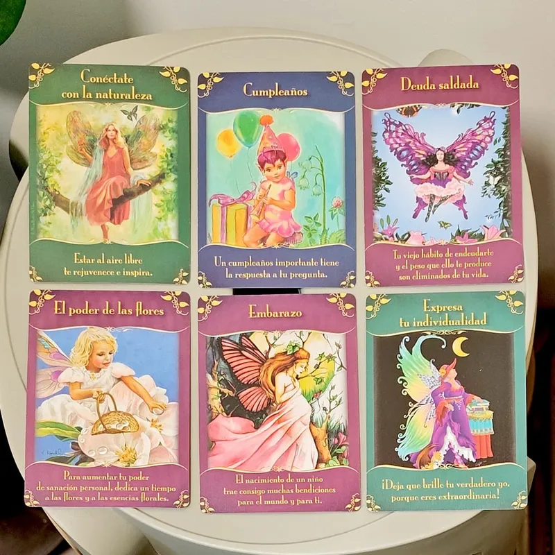Magical Messages From The Fairies Oracle Deck 44 τμχ Ισπανικές κάρτες τυπωμένες σε χαρτόνι 350GSM με διπλό ανάγλυφο 10,5*7,5cm — image 4