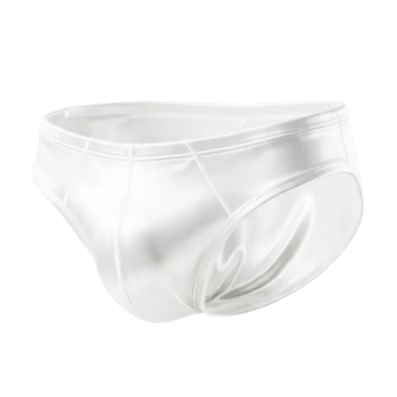 1/3Pcs Satin Nylon Men's Briefs Skin-friendly Breathable Mens Underwear Panties Large Crotch Pouch Man Bikini Underpants Briefs