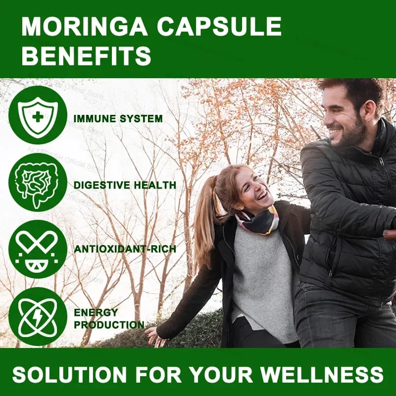 A Moringa kapszula támogatja az energiaszintet Az immunrendszer és az emésztőrendszer egészségének megőrzése, a csontok és a fogak egészségének megőrzése Erőteljes antioxidáns