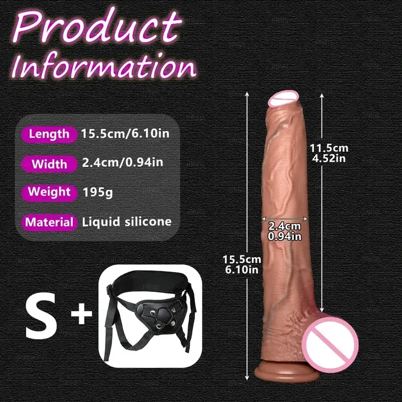 Consolador grande realista de 5 tamaños, ventosa de silicona, pene enorme, masturbación para parejas, pene suave, mujer, hombre, juguete sexual Anal para adultos — image 8