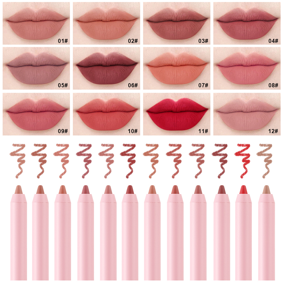 Αδιάβροχη ματ επένδυση χειλιών σε Bean Paste Color Lip Plumping Lipstick Pen Non-Fading Lip Liner Αδιάβροχο και ανθεκτικό στον ιδρώτα Ματ Lip Liner μακράς διαρκείας στυλό Plump Lip Lipstick One-Second — image 3