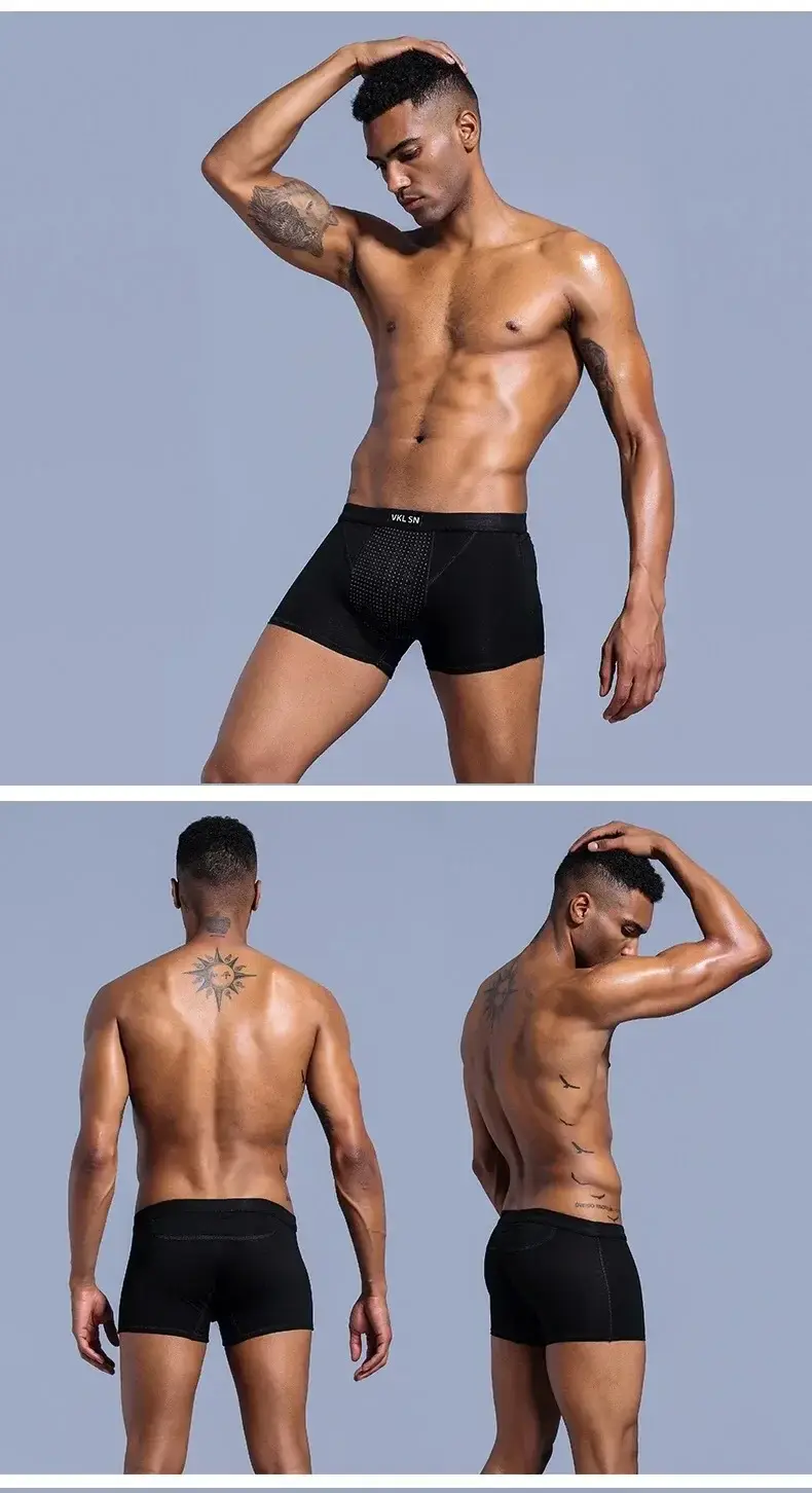 Men's Magnetic Closure Milk Silk Boxer Briefs Anti-Slip Quick-Dry Ultra Soft Breathable Underwear Boxer Shorts — image 12