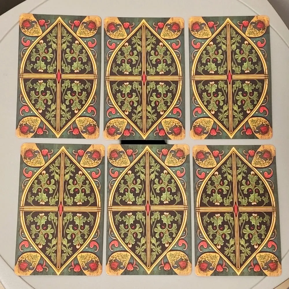 Τυπωμένο σε 350GSM διπλό ανάγλυφο Cardstock Medieval Lenormand Oracle Deck 9*6cm 36 Pcs Cards — image 2