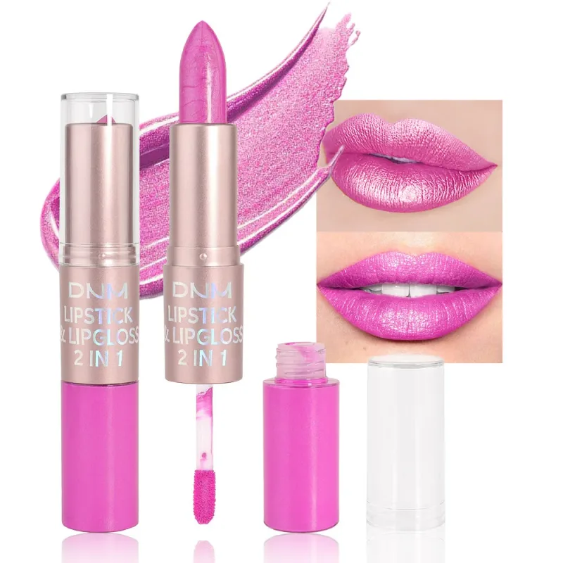 DNM Double Headed Mate Lipstick and Lip Gloss Μακιγιάζ μακράς διαρκείας 2 σε 1 Stick Moisturizing Lipgloss Tint Cosmetics Lip Stain — image 11