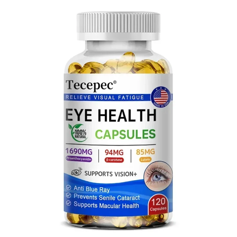 Lutein + Proanthocyanidin - Super Vision Support Supplement Supports Eye Health 120 Softgels
