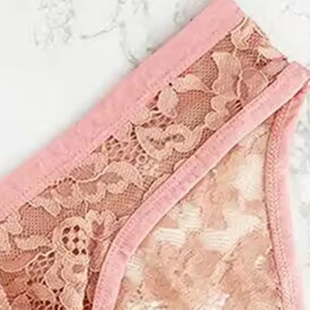 Men's Hollow Out Lace Briefs Shorts Transparent Mesh Underwear Plus Size Underpants Ultra-thin Breathable Jacquard Panties — image 10