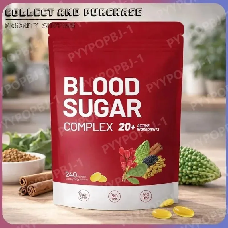 Συμπλήρωμα Blood Sugar Complex 240 Softgels Περιέχουν Πολυβιταμίνες & Κανέλα Bitter Gourd 20 Herbs Extract Υποστήριξη Καθημερινή Υγεία — image 6